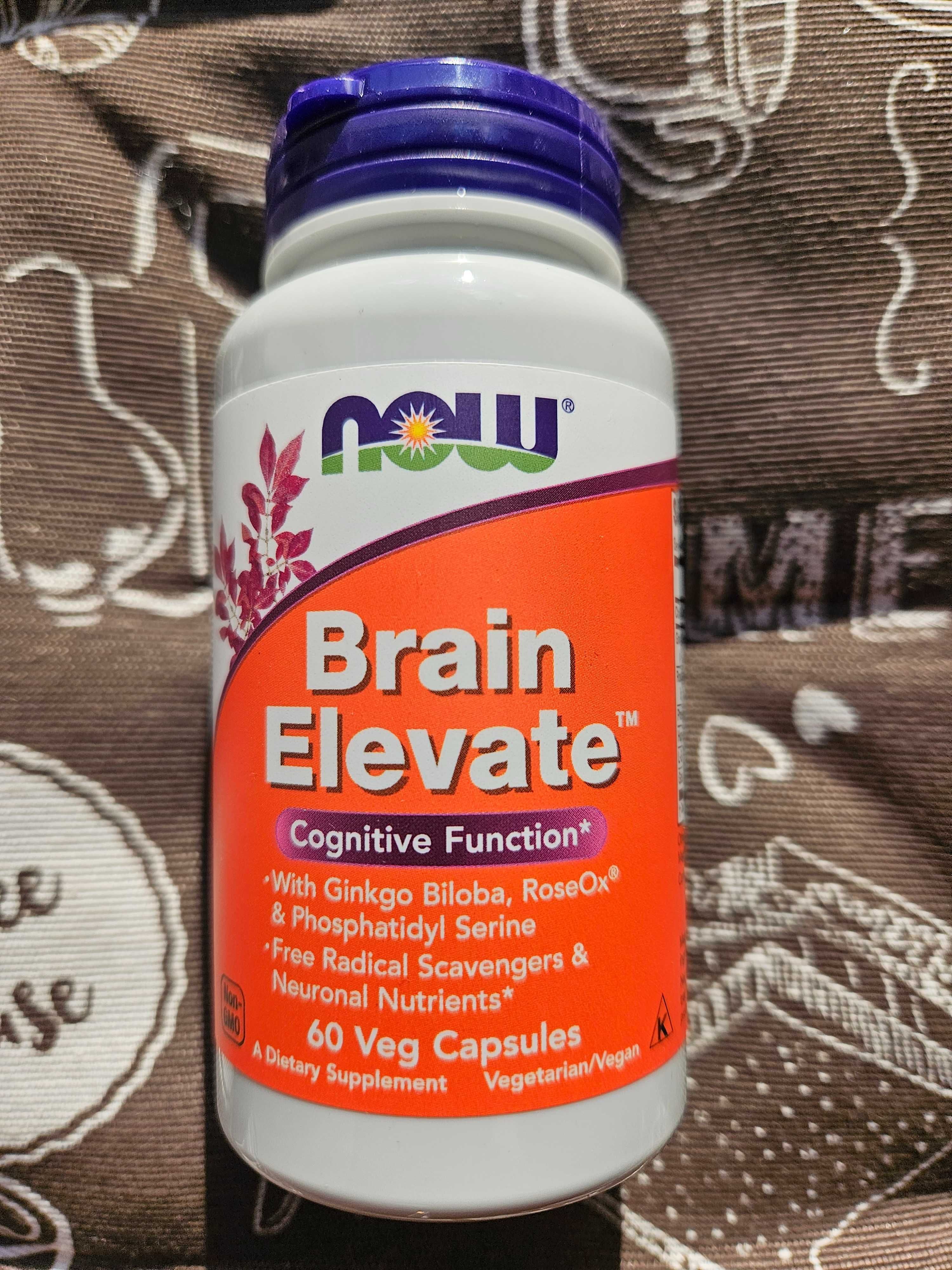 NOW Foods Brain Elevate добавка для підтримки роботи мозку 60 120 капс
