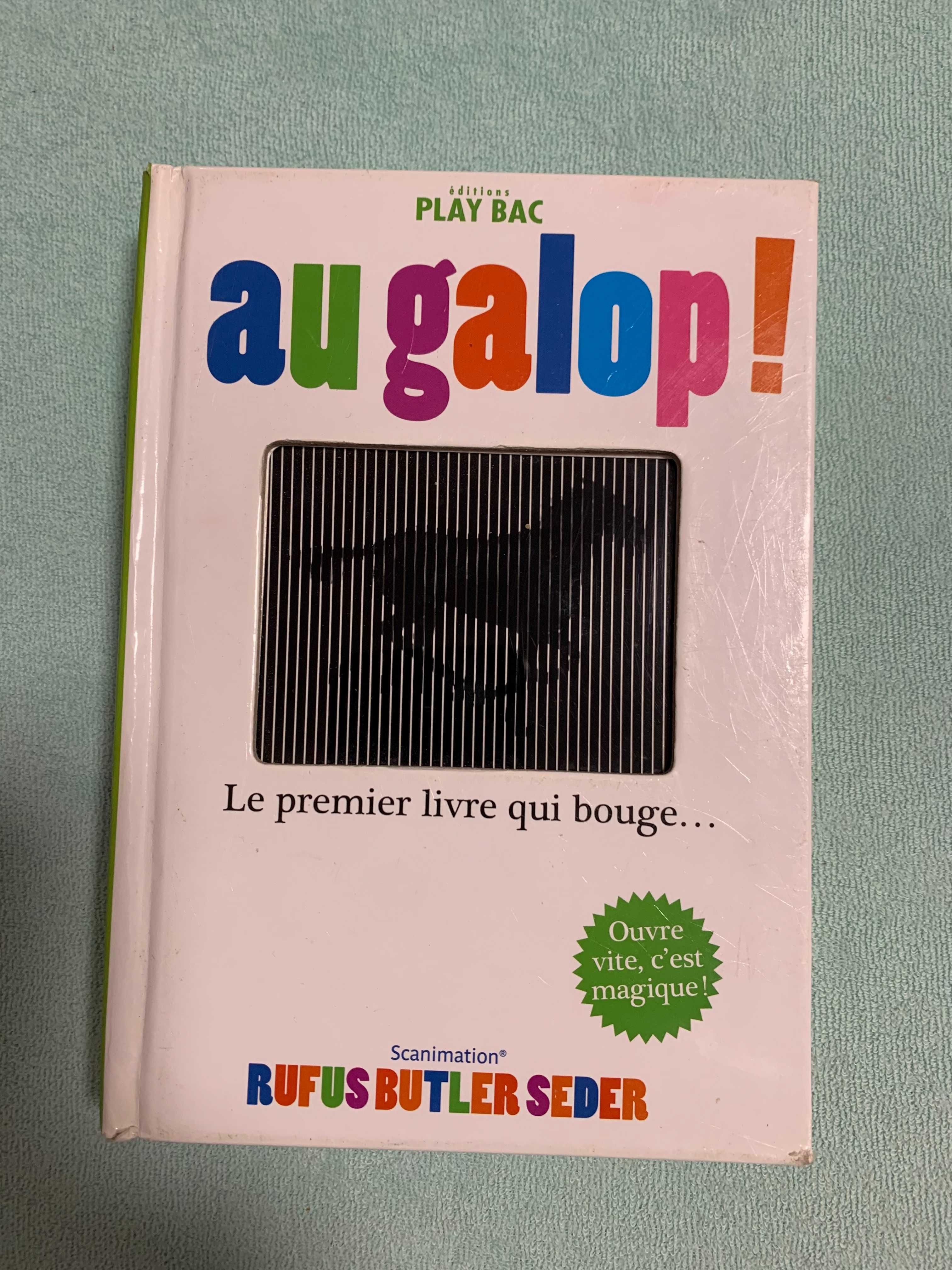 Детская книга французкий язык  с движущ. картинками Play Bac au galop