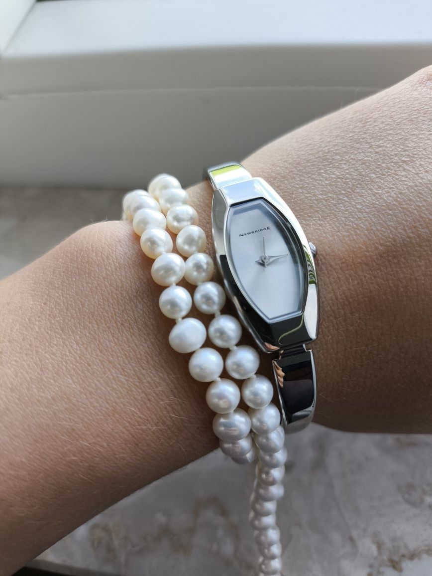 Elegancki zegarek srebrny zegarek minimalistyczny na bransolecie nowy