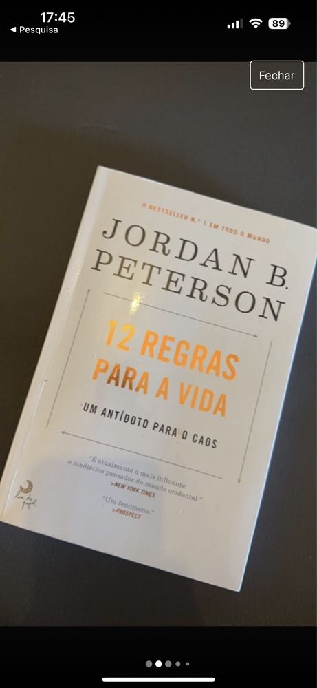 Livro “12 regras para a vida”