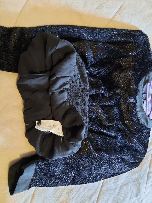 Blusa preta cintilante tamanho 40