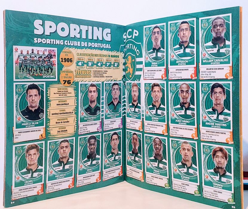 Caderneta cromis futebol 14/15 completa