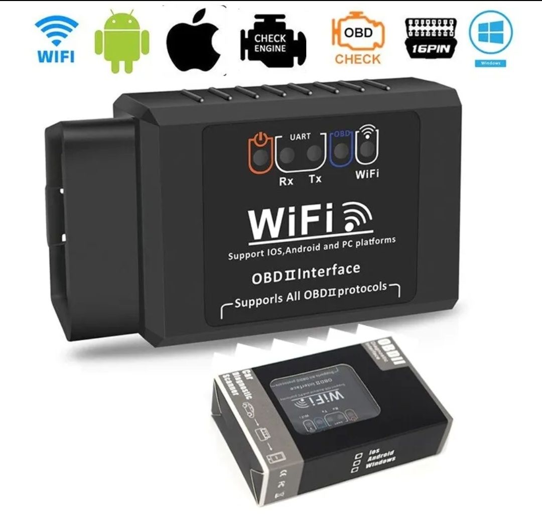 Сканер чтения ошибки АВТО " OBD II  Wi-fi : блютуз "