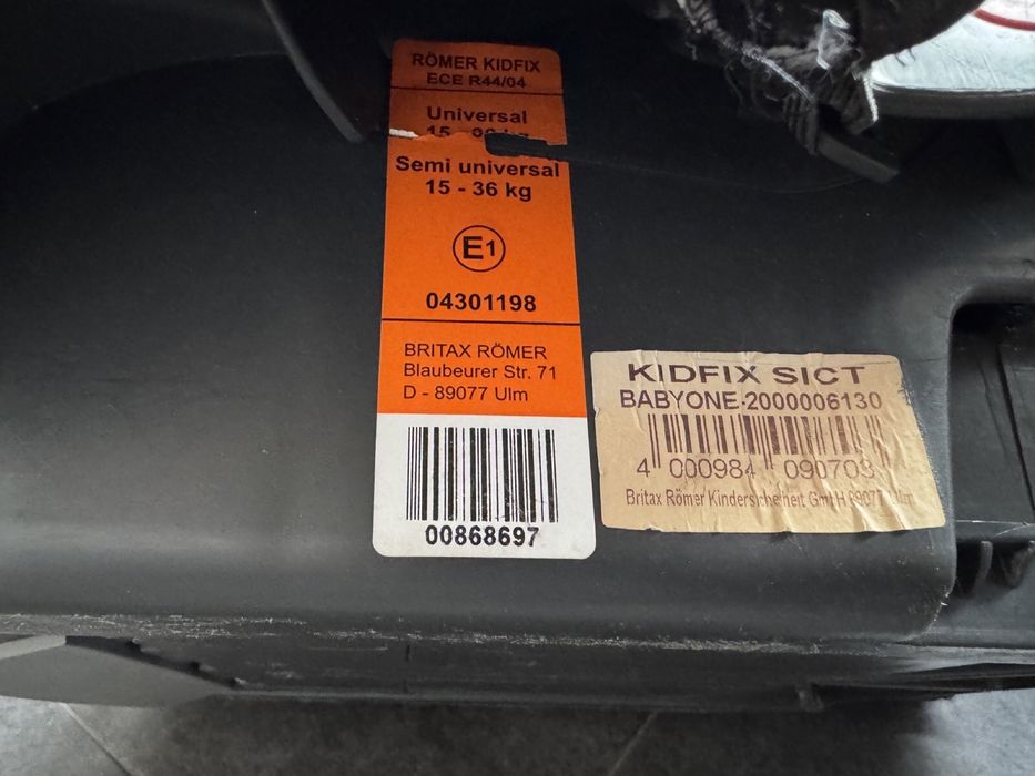 Автокрісло Romer britax kidfix 3-12 років 15-36 кг isofix