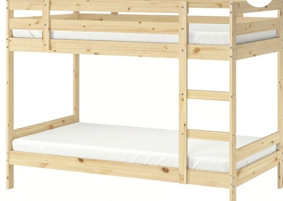 Łóżko piętrowe 90x200 cm Ikea bardzo dobry stan plus super materace
