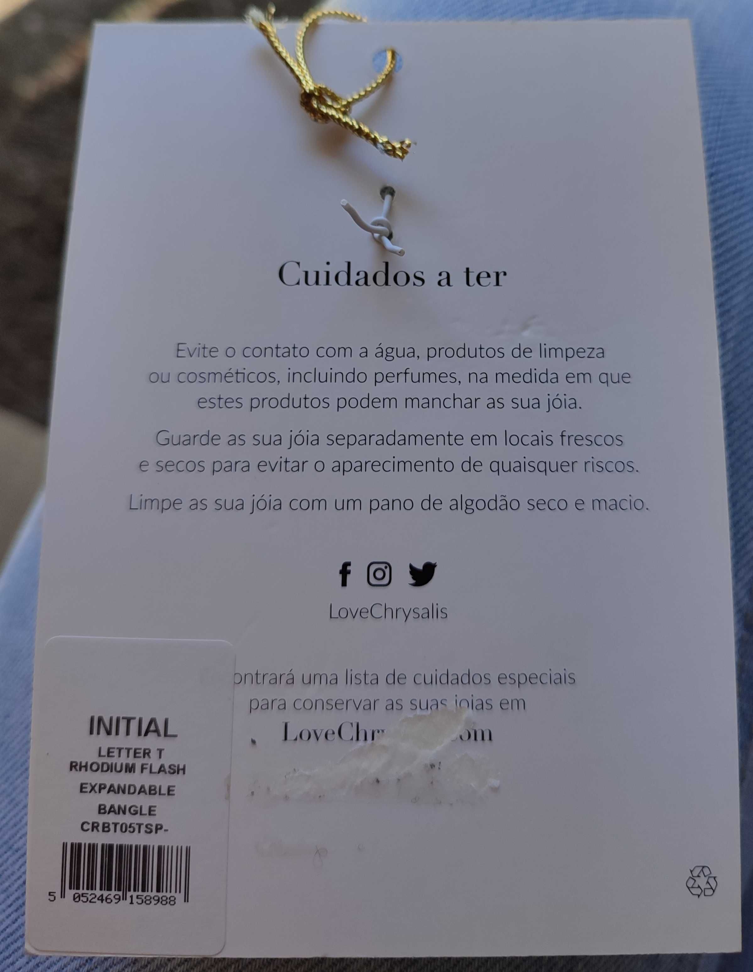 Pulseira - Letra T