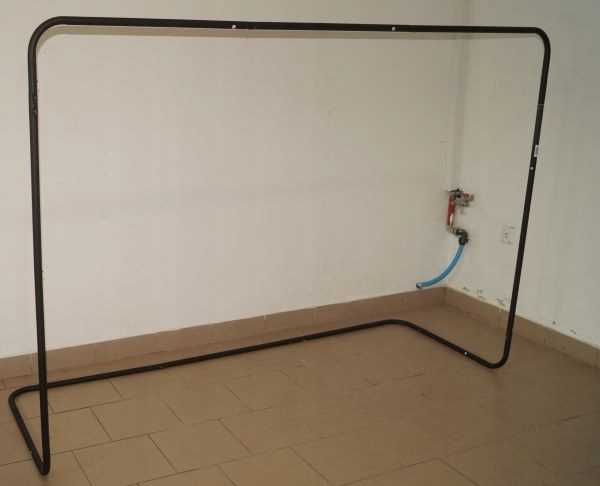 HUDORA Bramka piłkarska z siatką ogrodowa i ścianą 213x76x152 cm