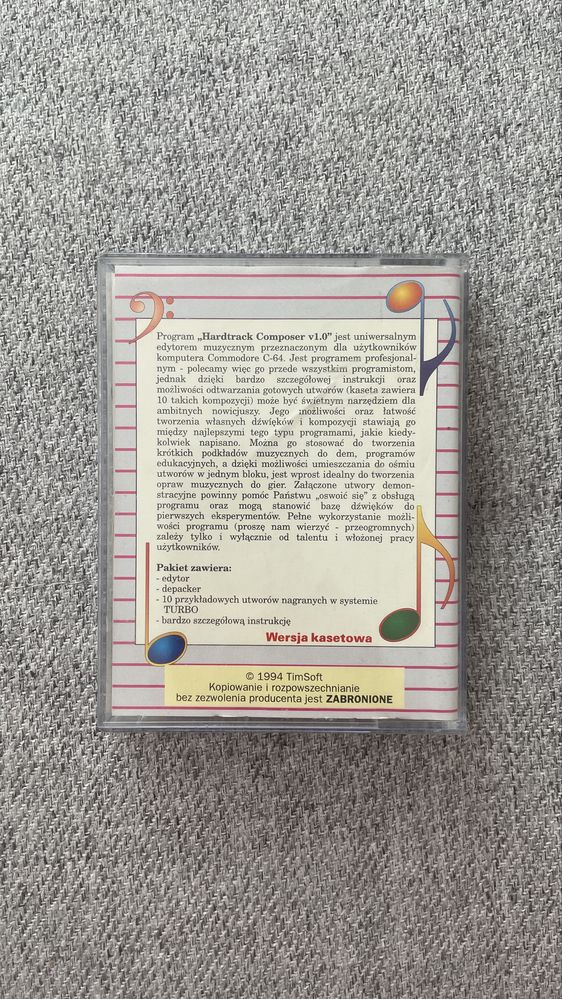 Kaseta C64 Commodore HardTrack Composer