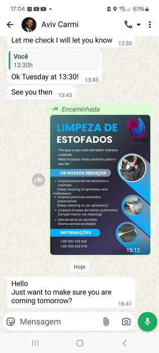 Limpeza de estofados