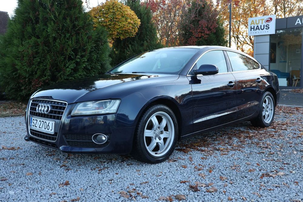 Audi A5 Sportback Czujniki, NAVI, Grzane el. reg. skóra-alcantara, Fot. Xenon