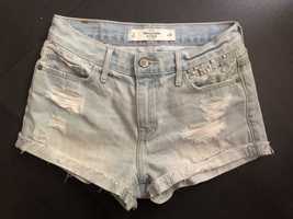 Abercrombie Fitch krótkie spodenki jeans S/M 26 okazja szorty jeansowe