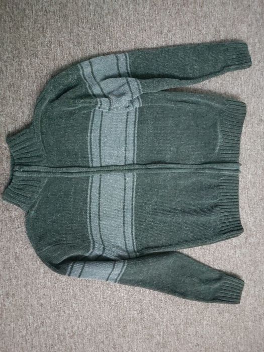 Bluza sweter męski rozmiar XL szary rozpinany
