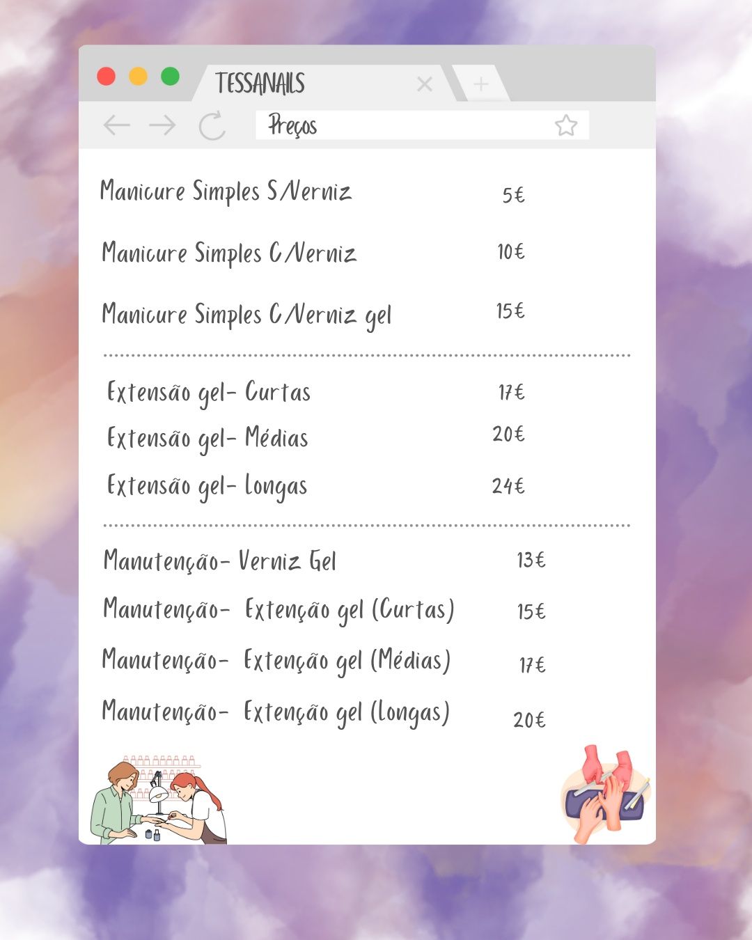 Serviços de Manicure e Pedicure