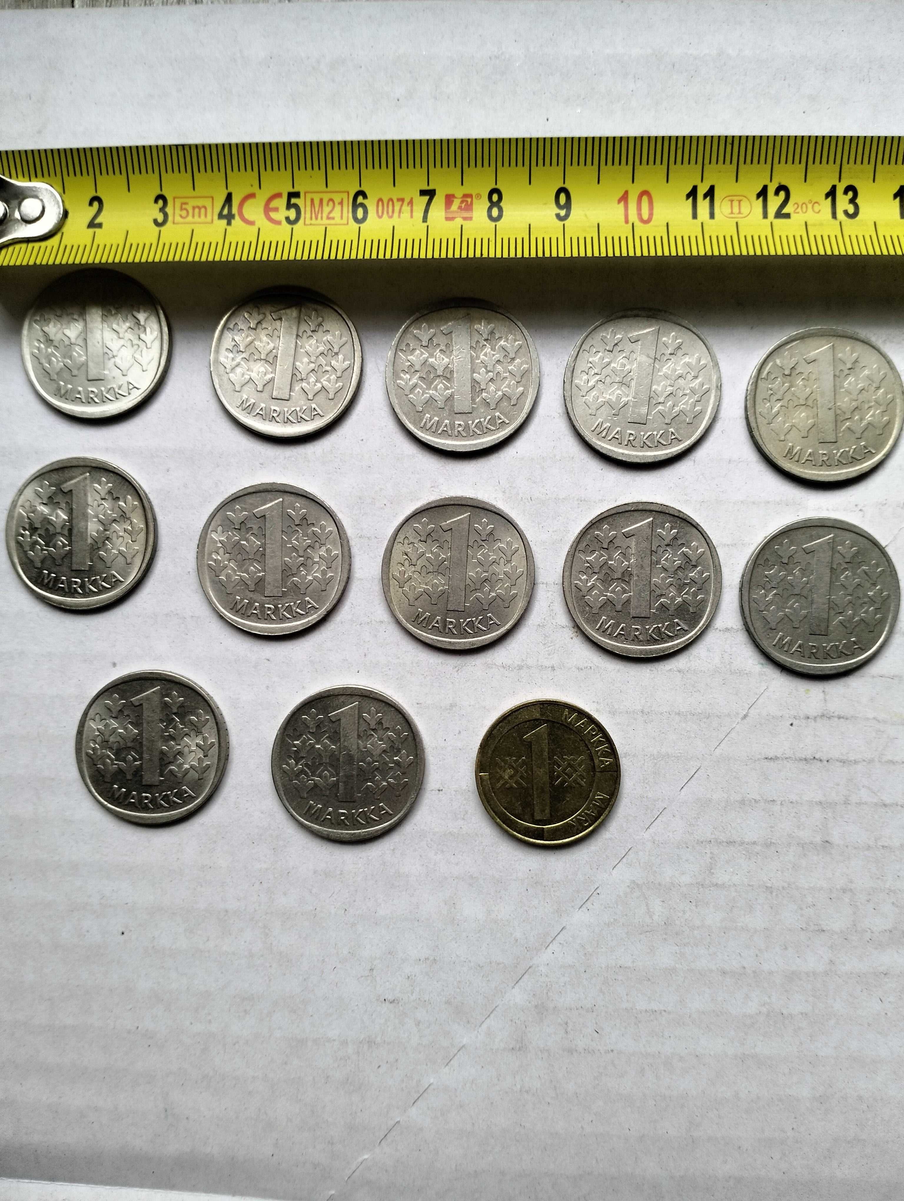 Zestaw 1 marka Finlandia, monety