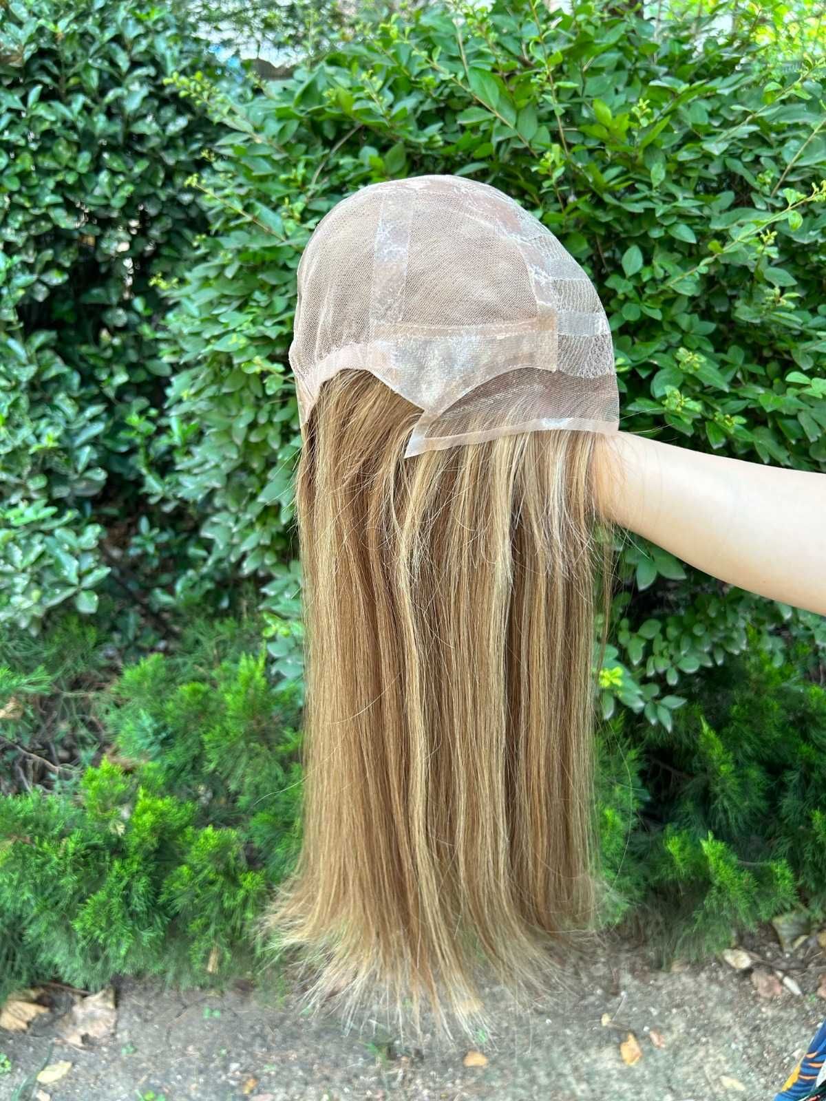 Długa peruka naturalna system włosów Extra Deluxe Nessaja blond mix