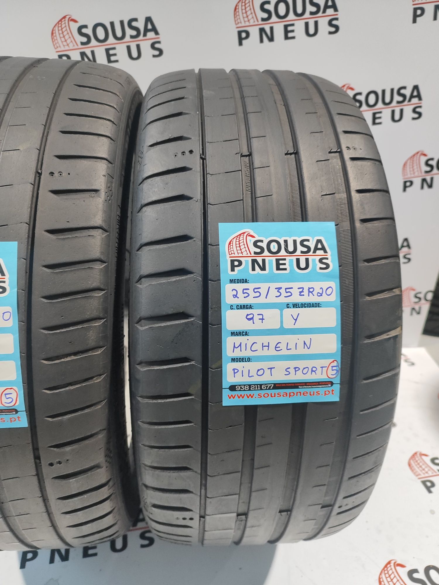 2 pneus semi novos 255-35ZR20 Michelin - Oferta dos portes