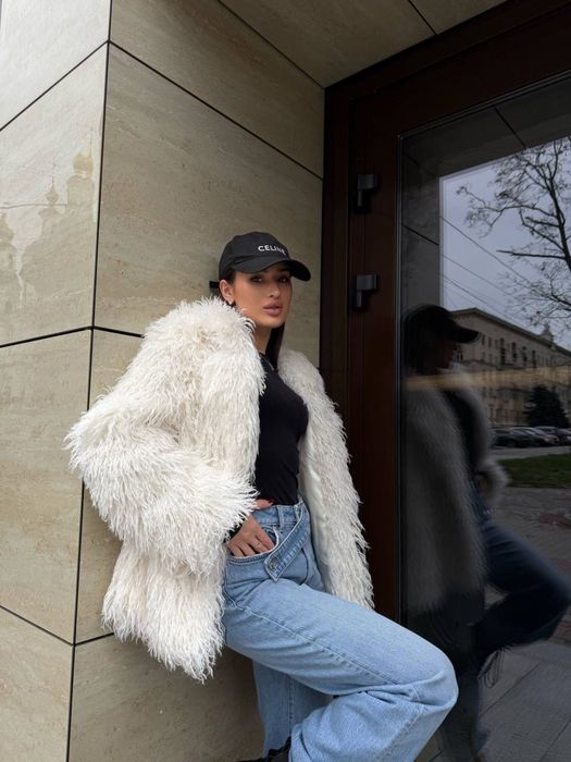 Еко шубка лама тепла