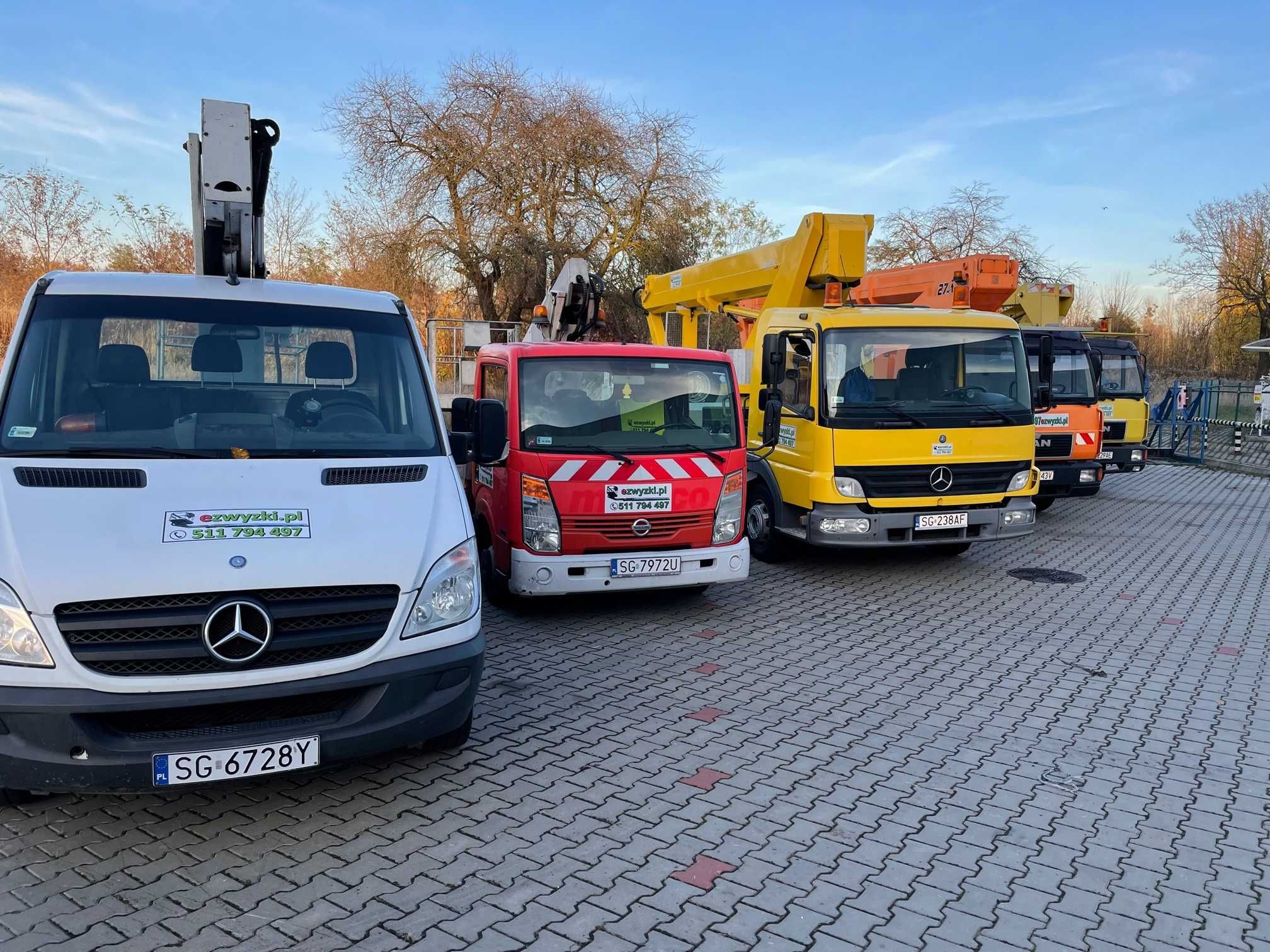 Zwyżka Podnośnik koszowy nożycowy wynajem zwyżki do 35m
