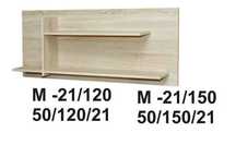półka wisząca M-21 120/150cm dąb sonoma/dąb artisan