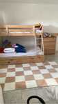 Cama tripla com colchão