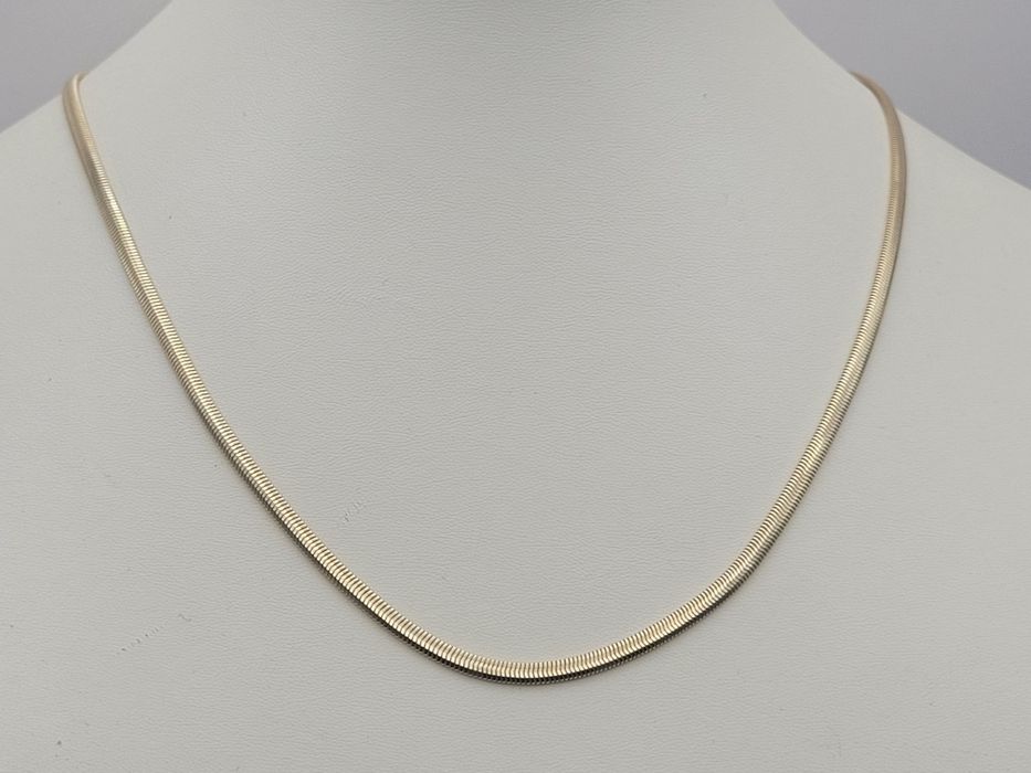 Nowy złoty łańcuszek złoto próby 585, zmijka taśma ocechowana