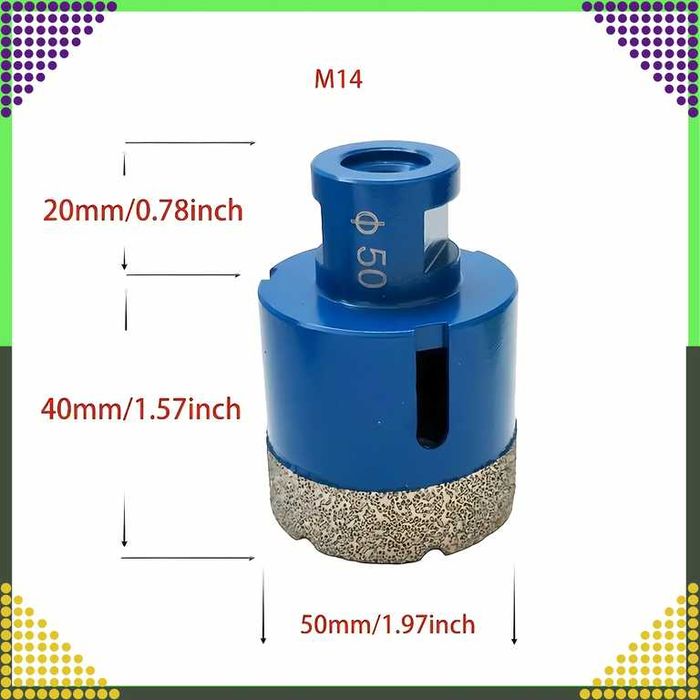 Zestaw Otwornic Koronki Wiertła Diamentowe Gresu Płytek 6-68 Walizka