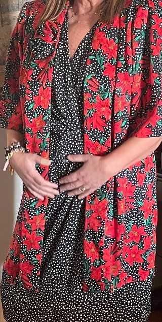 Vestido e Casaco em seda