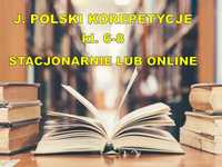 Korepetycje polski klasy 6-8 zdalne online E8