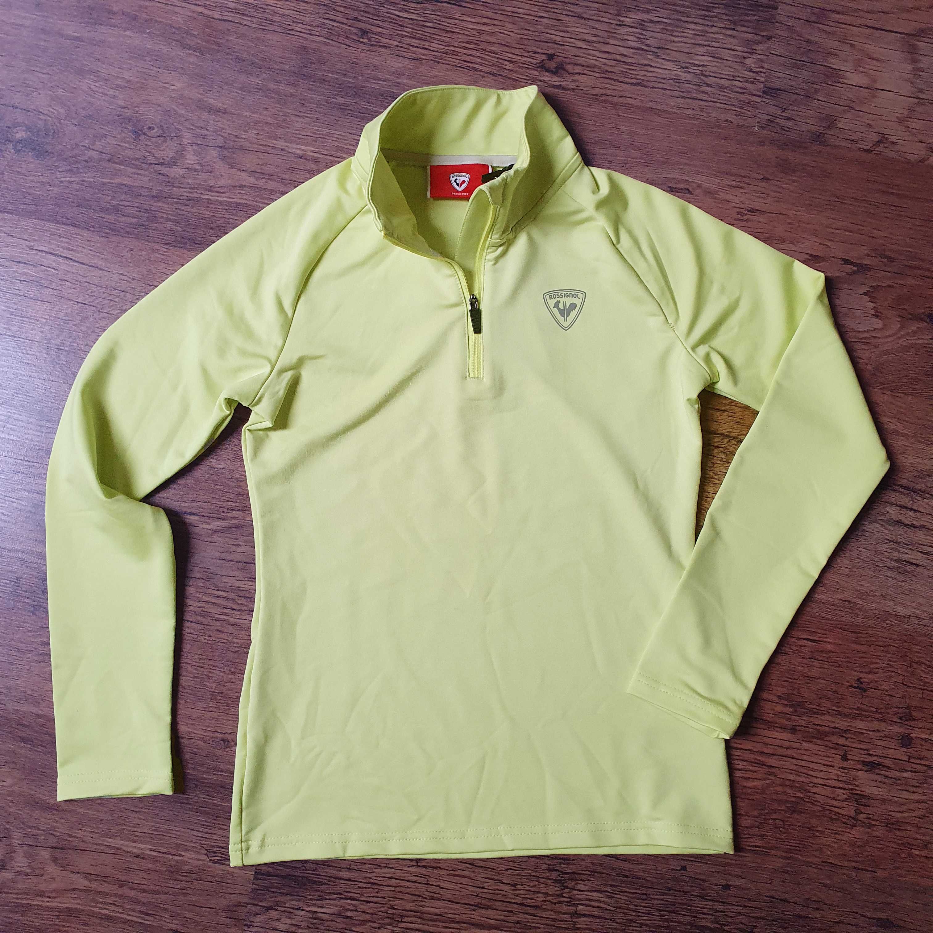 Bluza techniczna Rossignol Girl 1/2 Zip Warm Stretch sunny lime 12lat