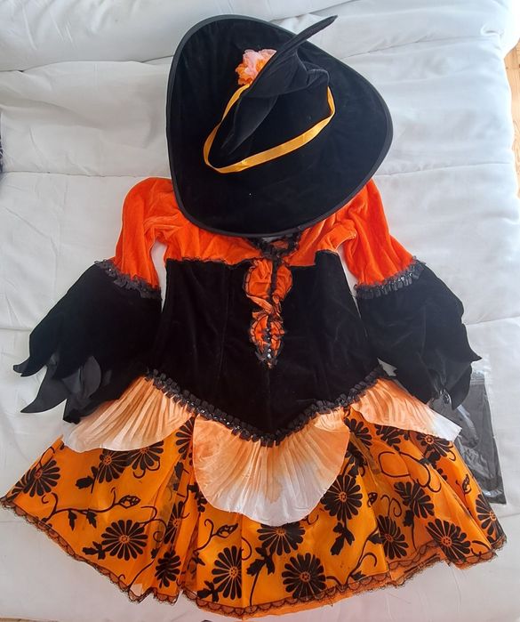 Fato Bruxa Menina/Adolescente S *novo*