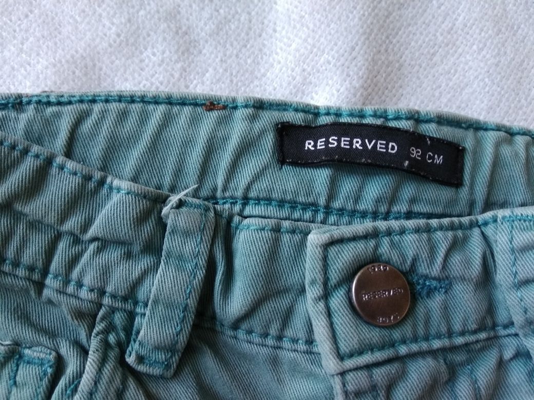 Spodenki jeansowe krótkie zielone 92 Reserved