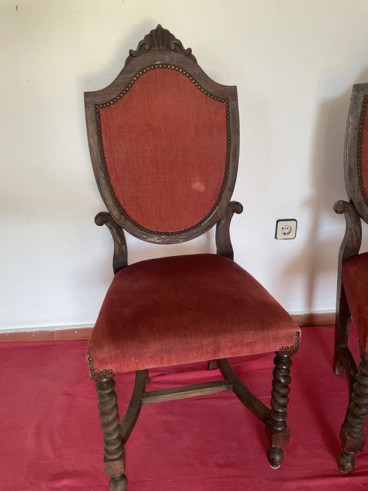 2 cadeiras vintage+espelho cabeceira