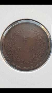 Moeda 5 Reis Bronze Monarquia D.Carlos I 1905 (MBC/MBC+)