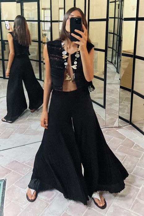 Штани пліссе zara xs