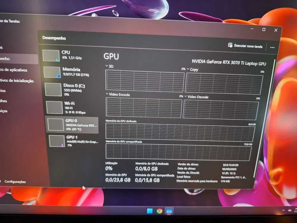 Alienware m15 r7 i7-12700H 32GB DDR5 RTX 3070Ti Portátil Gaming