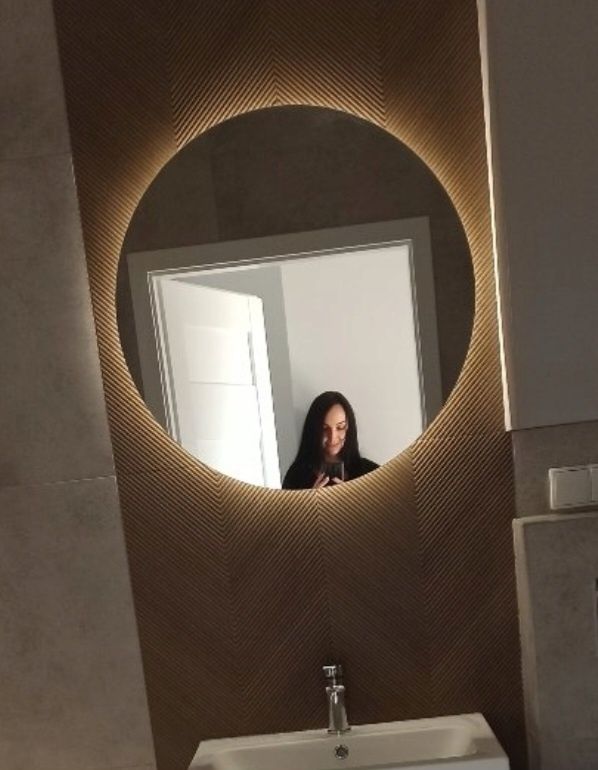 Lustro łazienkowe LED 70CM okrągłe