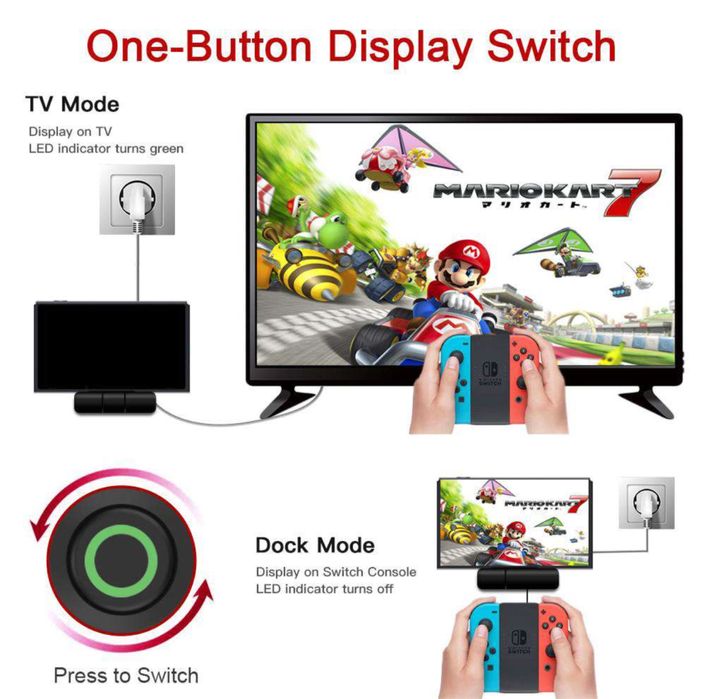 Зарядна портативна док станція для Nintendo Switch NexiGo HDMI