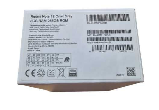 Smartfon XIAOMI Redmi Note 12 8/256GB 6.67" 120Hz
