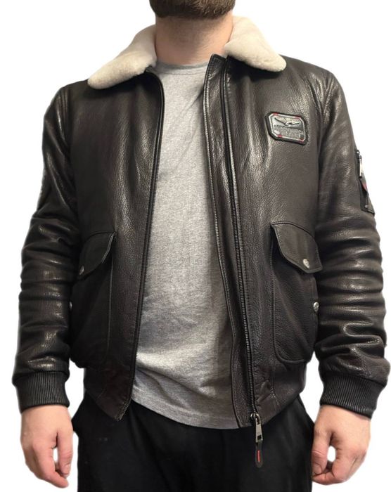 Шкіряний пілотний бомбер Aeronautica Militare