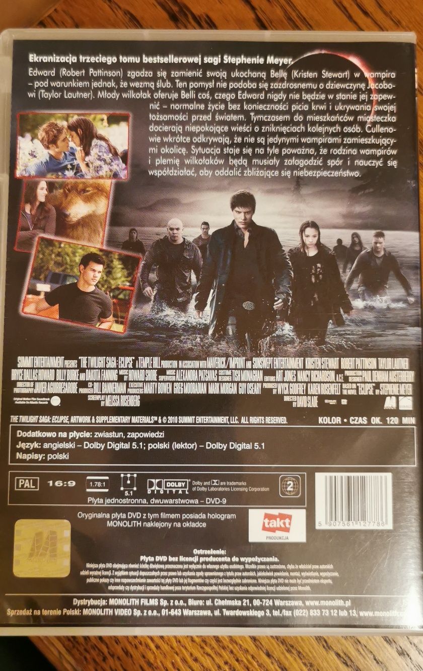 Zaćmienie saga Zmierzch DVD