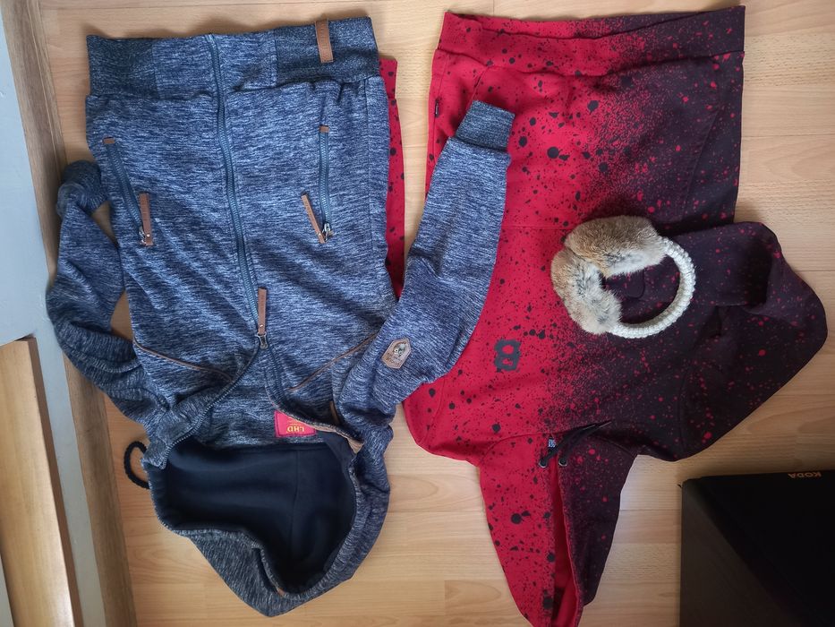 Zestaw spodnie Polar bluza Sukienk leginsy Champion Nauszniki  152 158