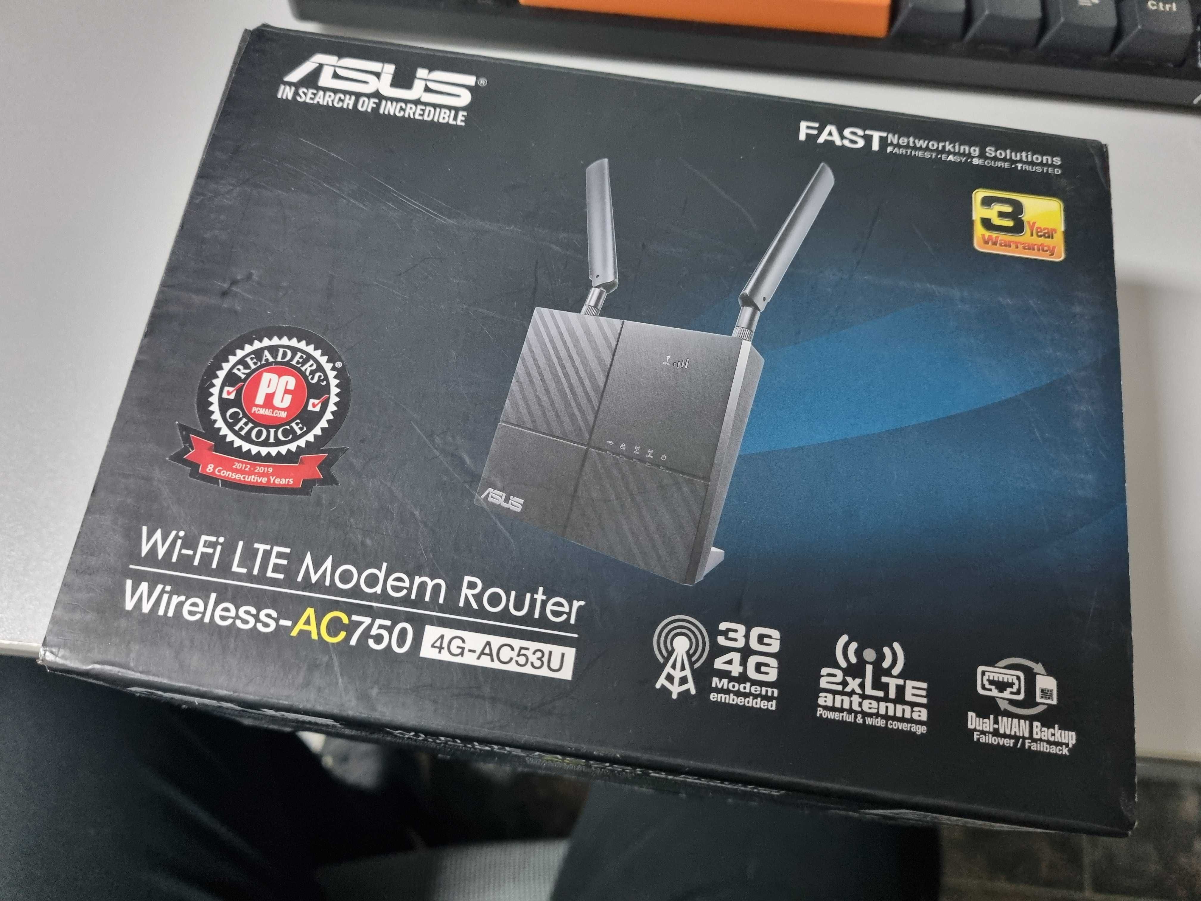 Router ASUS WiFi LTE Wireless-AC750 4G-AC53U