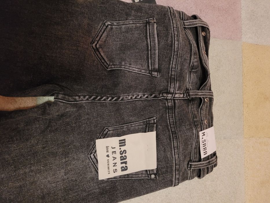 Jeansy MSara 27 - grafitowe