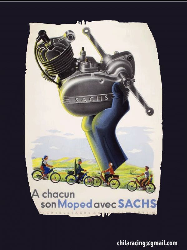 T shirt sachs moto vintage