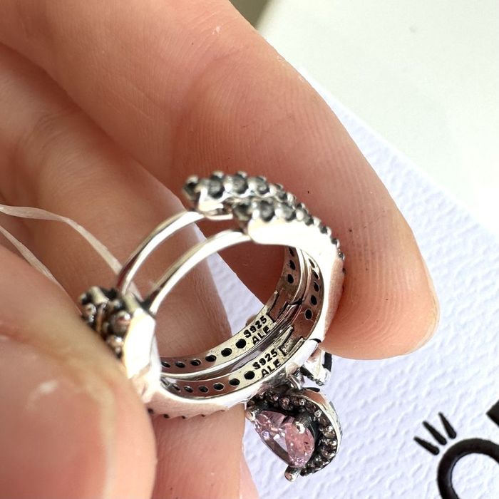 Сережки Pandora Пандора/ Серьги Pandora/ оригінал нові кільця срібло