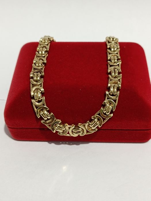 Złota bransoletka splot Królewski Euro dł.21cm, złoto próby 585