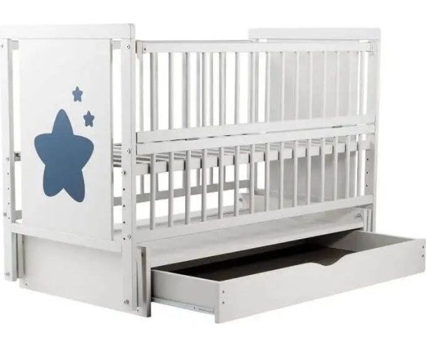 Детская кроватка с маятником матрас мобиль комплект Дубок