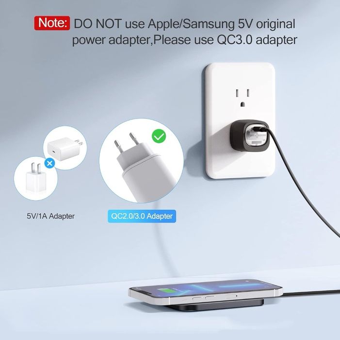 15W ładowarka indukcyjna, szybka bezprzewodowa ładowarka Qi do iPhone