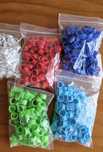 Pack 100 anilhas plásticas numeradas para pombos 8mm