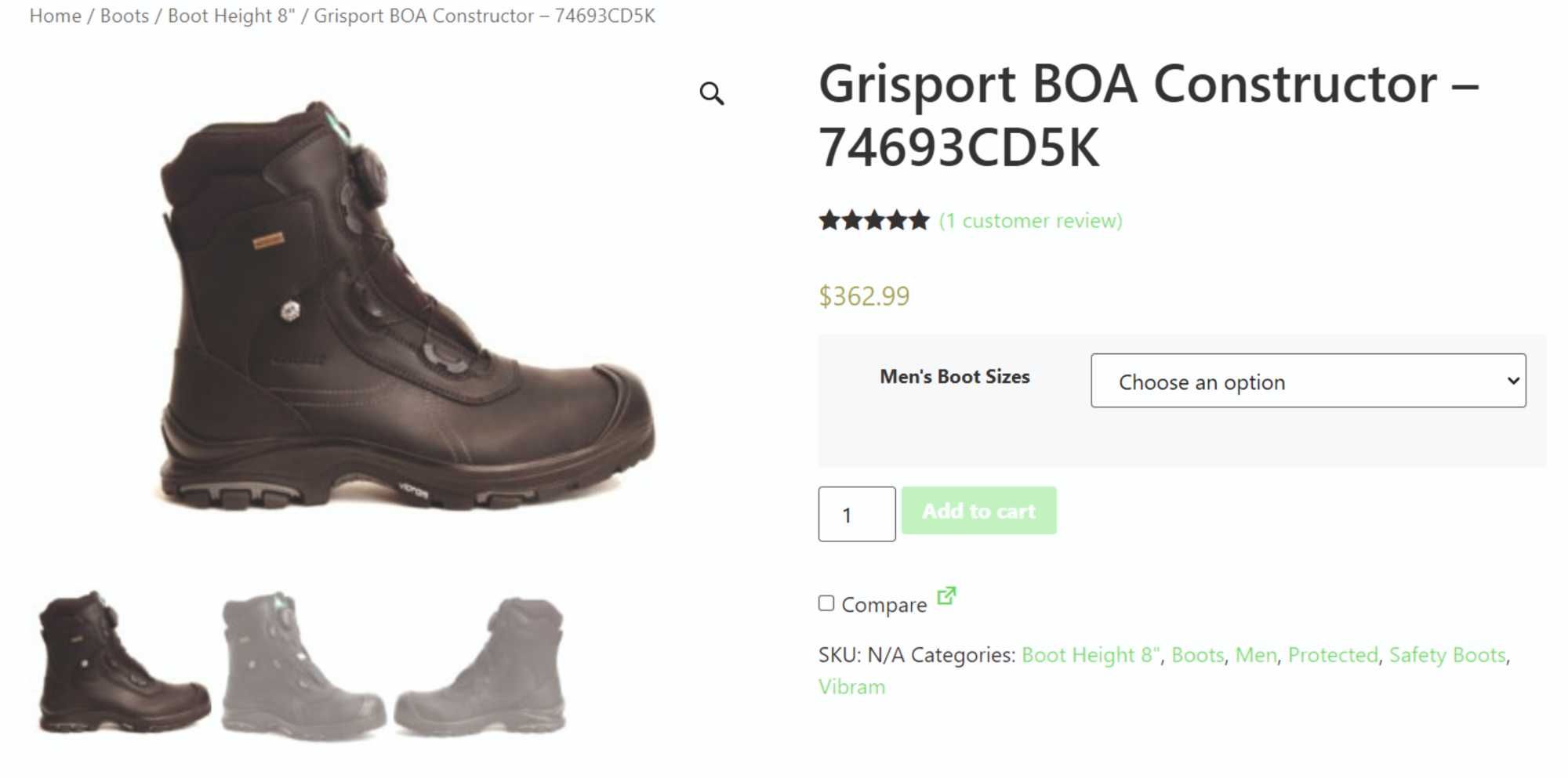 Продам захищені черевики Grisport BOA Constructor, р.39